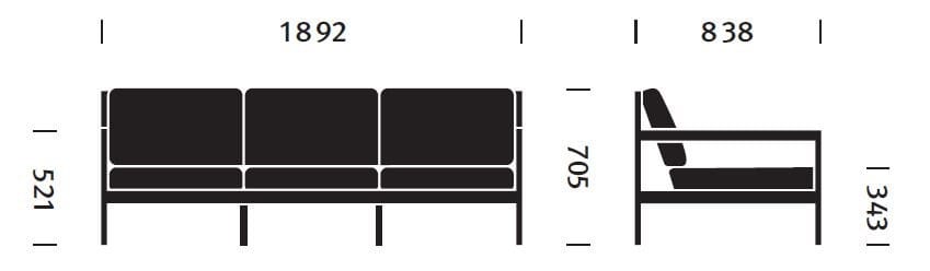 3-местный тканевый диван Herman Miller Brabo ARCH-00027926 - Вид №4