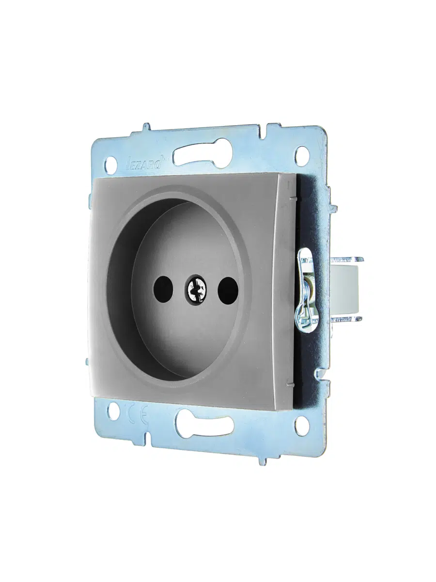 ASTI Розетка б/з керам. ПБТ цв. платина механизм LEZARD 7081-3588-121B - Вид №2