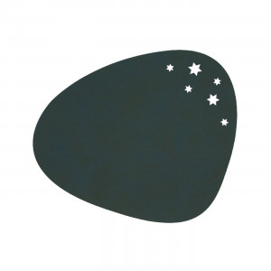 990136 NUPO dark green подстановочная салфетка фигурная со звездами 37x44 см, толщина 1,6 мм;LIND DNA