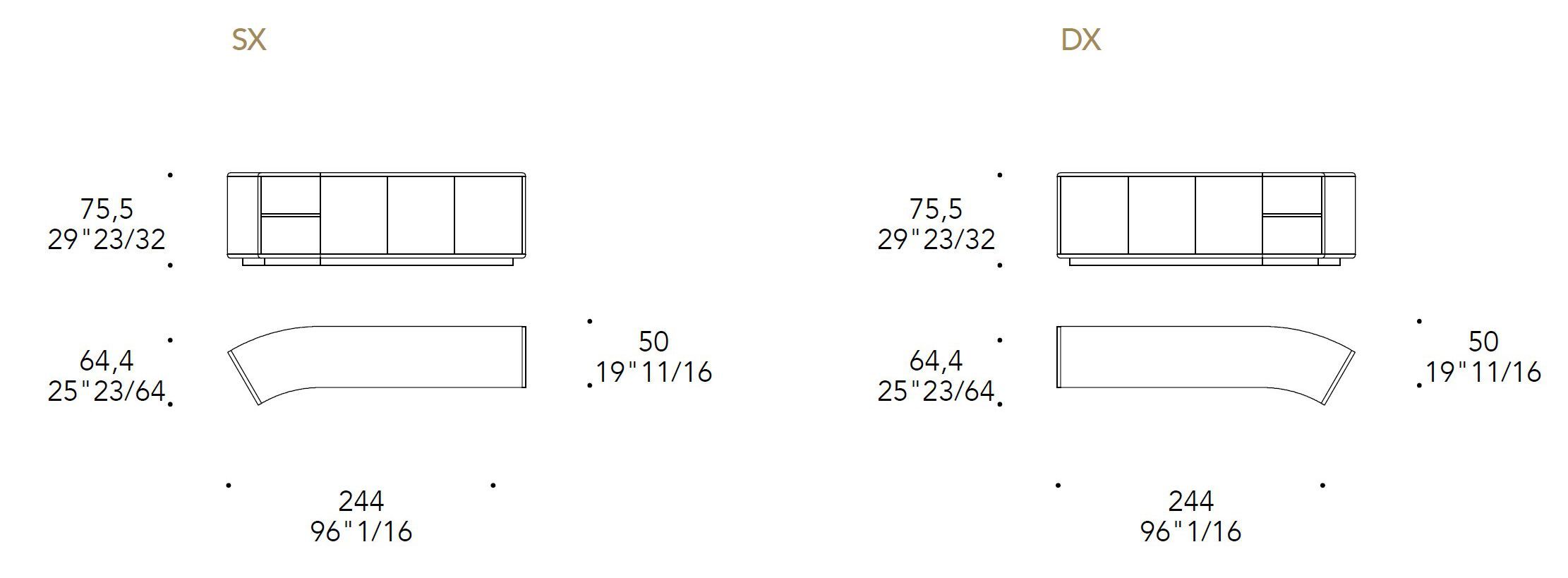 Шкаф из Мрамораflex® с распашными дверцами REFLEX Space ARCH-00095109 - Вид №2
