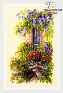074-05 Балкон возлюбленной Набор для вышивания Чудесная Игла 15 х 23 см Чудесная игла