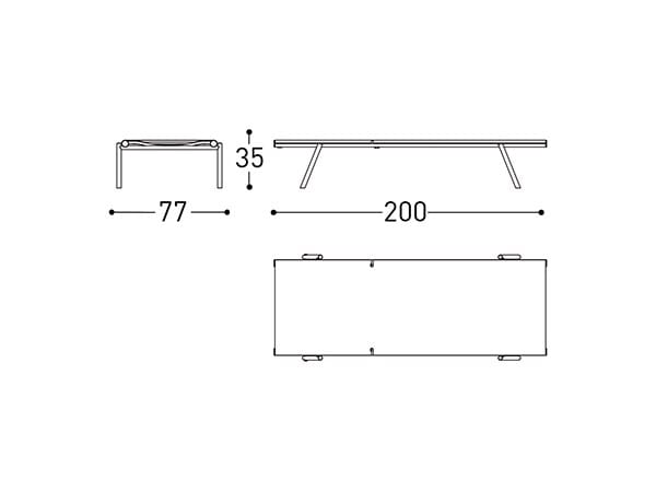 Алюминиевая кровать с порошковым покрытием с откидывающейся спинкой с колесами Varaschin ARCH-00107692 - Вид №15