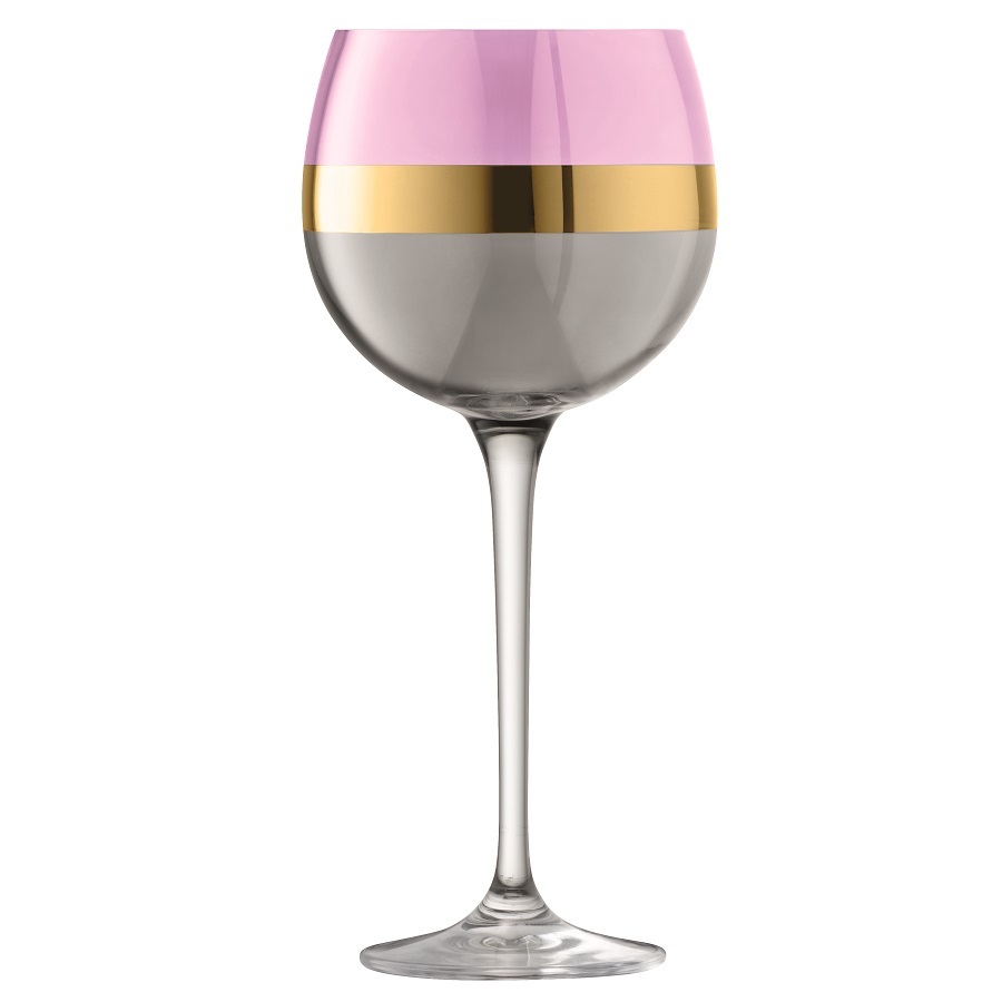 Набор из 2 круглых бокалов 525 мл розовый Bangle LSA INTERNATIONAL ДИЗАЙНЕРСКИЕ 00-3863236 Прозрачный;розовый  - Вид №2