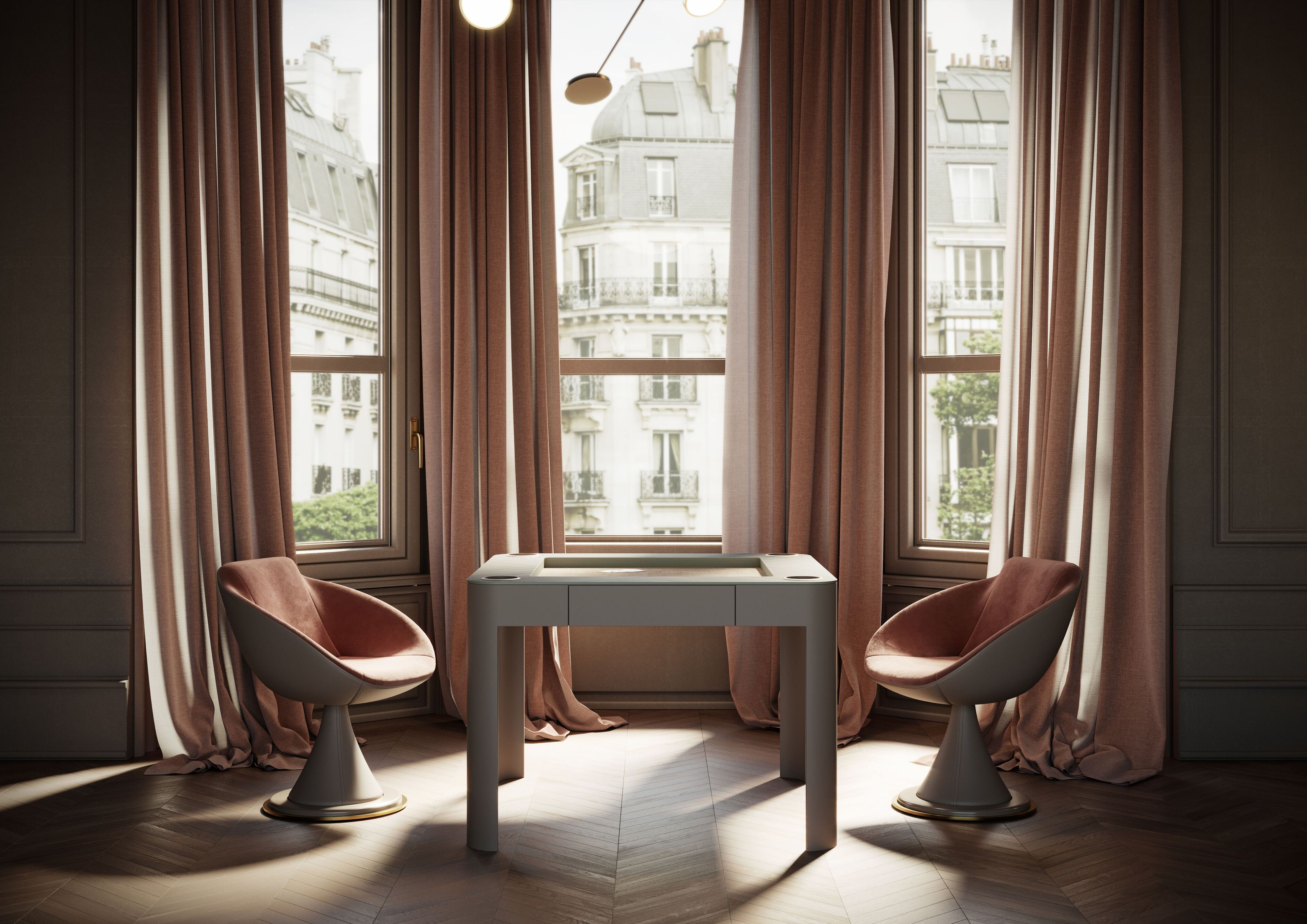 Деревянный квадратный стол для нардов Vismara Design ENIGMA ARCH-00143324 - Вид №2