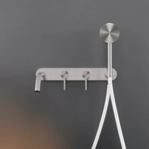 Настенный 2 смесители, установленные для ванной с носиком L. макс. 185 мм и круглые ручной душ диаметром 80 м т  INV54H CEADESIGN