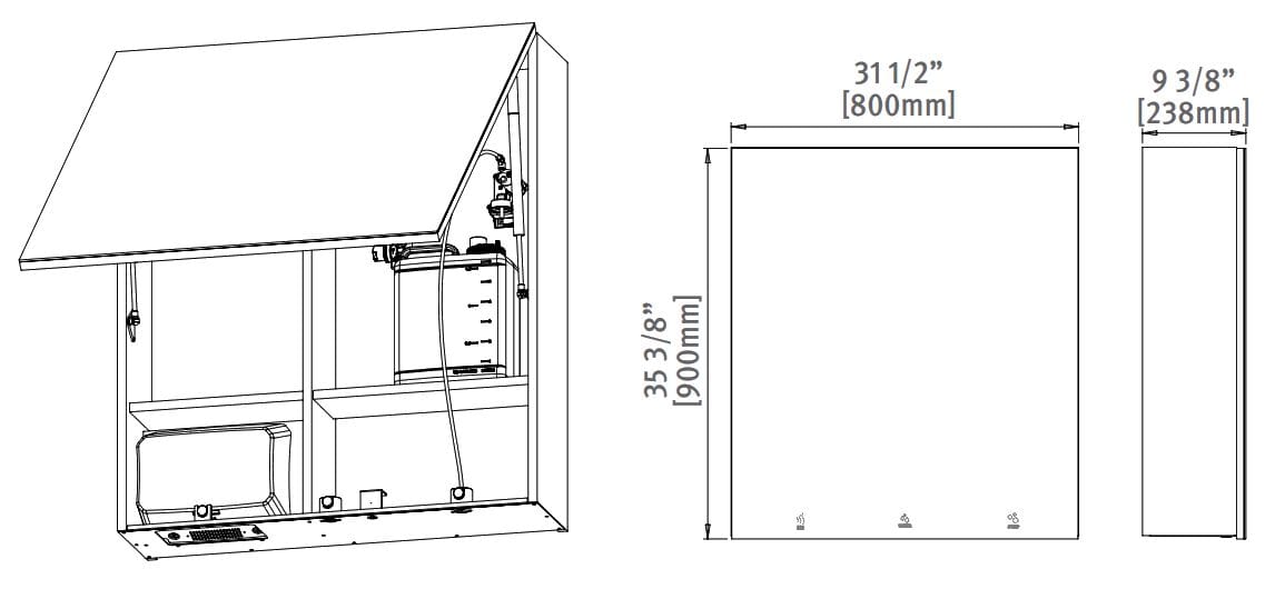 Многофункциональный диспенсер для умывальника Stern Behind The mirror ARCH-00053501 - Вид №2