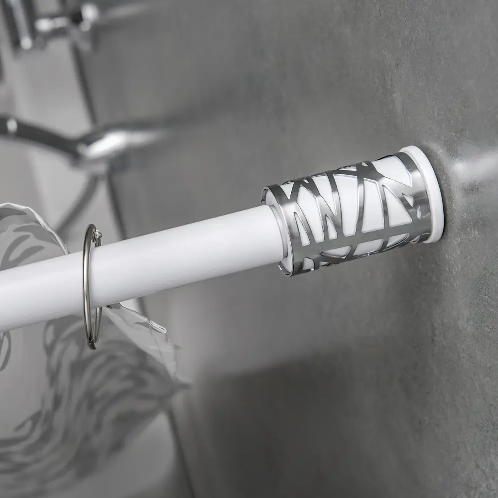 Карниз для ванной Wess Grintosa телескопический 140-260 см цвет белый STLM-2030094 - Вид №4