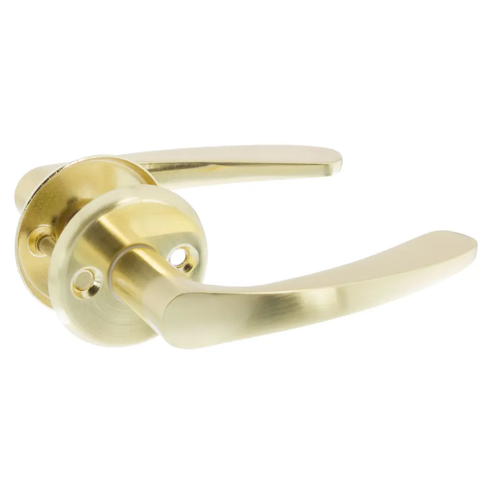 Ручки дверные на розетке Palladium 019 (5/60), алюминий, цвет матовое золото STLM-2172604 - Вид №1