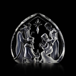 10666110 MALERAS Скульптура MALERAS "Святое семейство", 16см, хрусталь Хрусталь