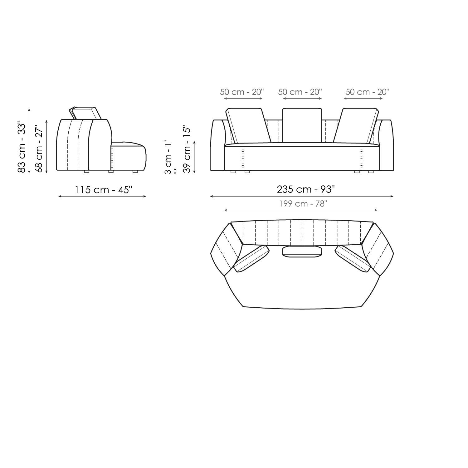 Ткань диван BONALDO PANORAMA NEW ARCH-00086500 - Вид №18