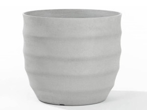 Бетонный низкий садовый горшок