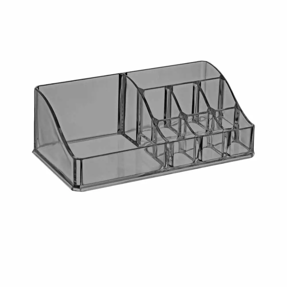 Органайзер для косметики 8 отделений Econova 17.5x6x9.5 см полипропилен цвет серый