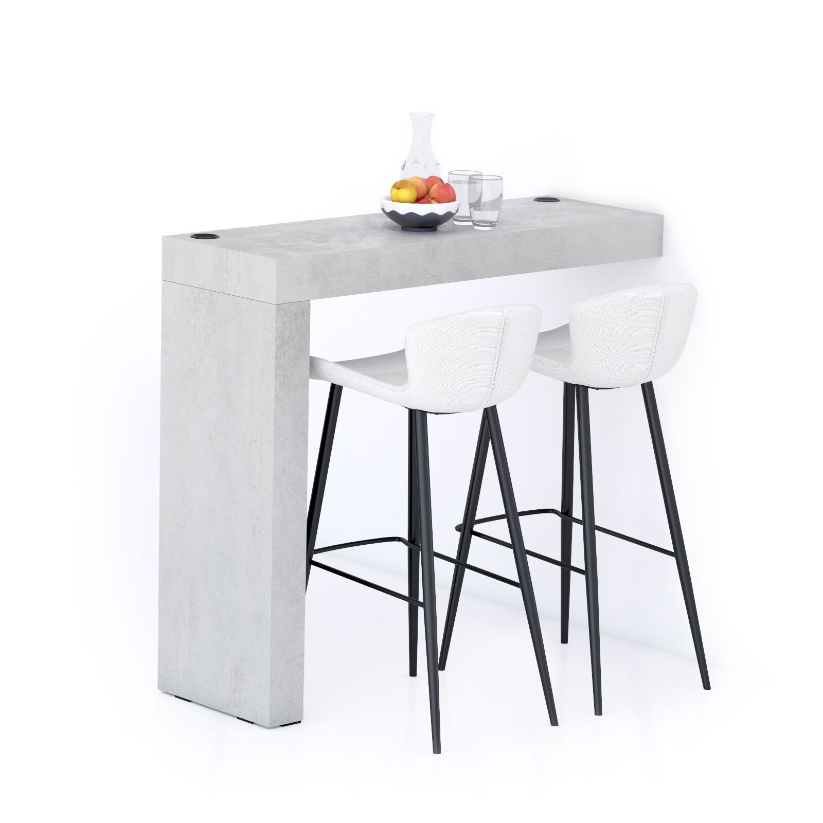 Высокий стол на полуострове в меламине с беспроводным зарядным устройством Mobili Fiver Evolution ARCH-00028433 - Вид №51