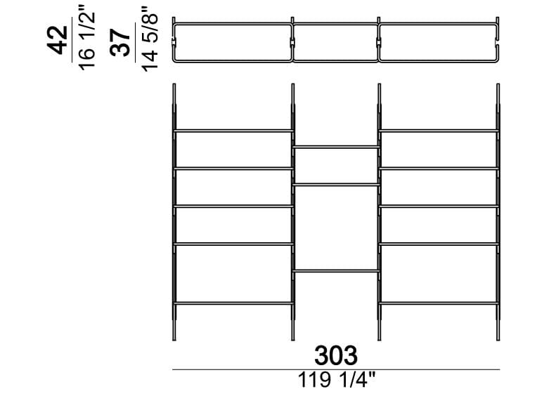 Книжный шкаф из стекла и металла Arketipo ROXANNE ARCH-00090993 - Вид №18