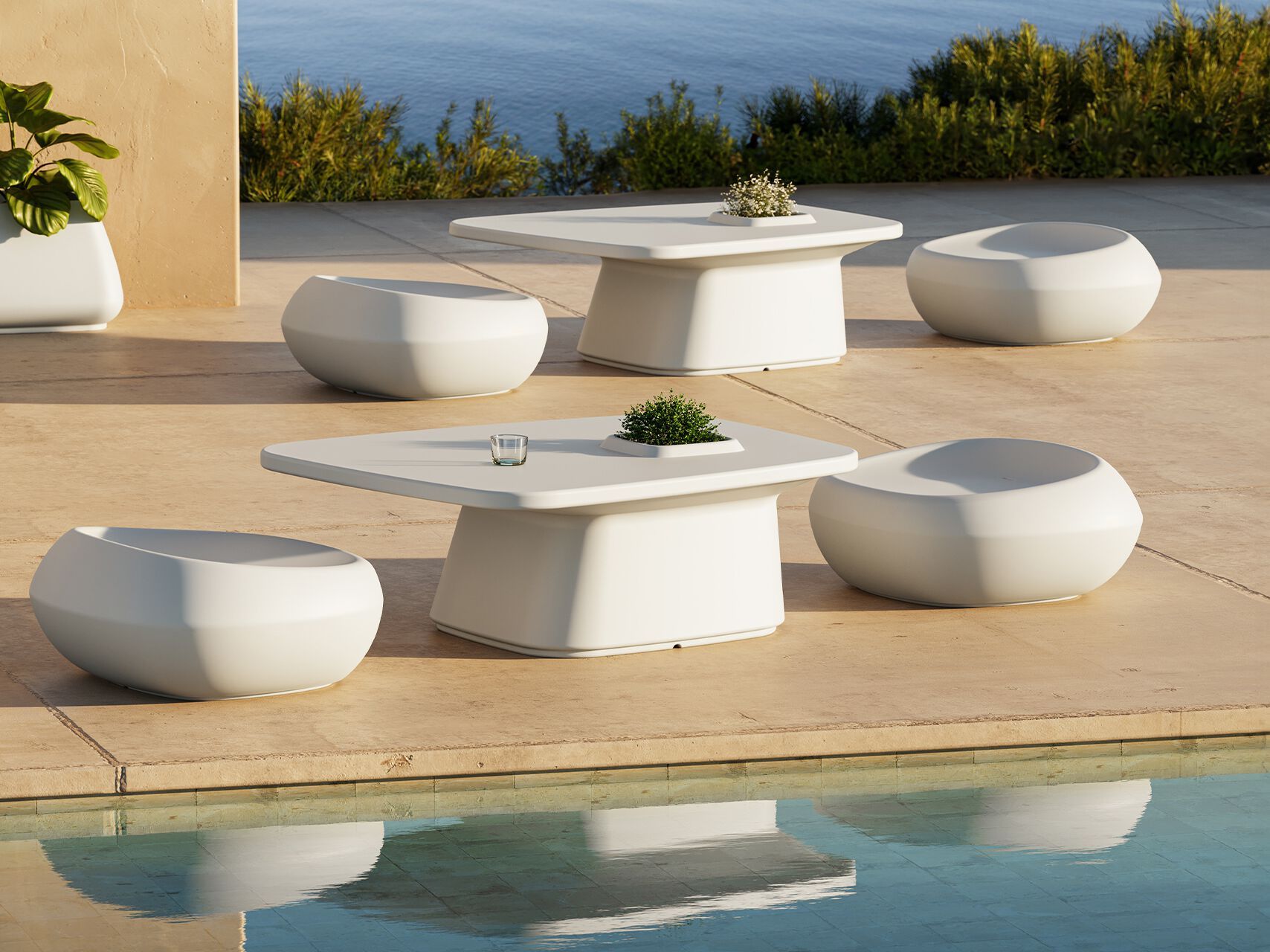 Полиэтиленовый садовый пуфик Vondom Noma ARCH-00018524 - Вид №1