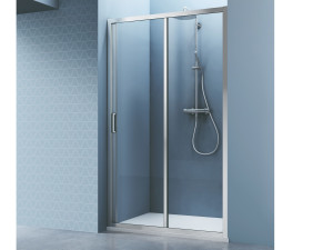 Алюминиевая и стеклянная нишевая душевая кабина с раздвижной дверью