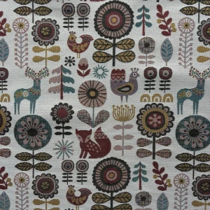 Ткань 1 м/п Хьюге гобелен 150 см цвет белый