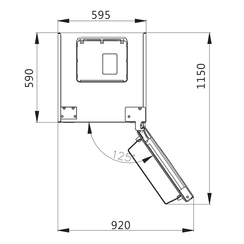 5355315 Холодильник с морозильником   Korting KNFC 62029 XN черный STDN-0085197 - Вид №2