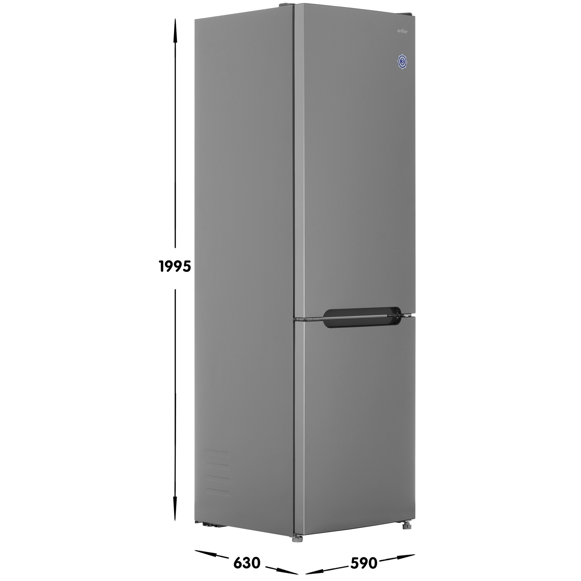9248255 Холодильник с морозильником   Aceline В37ВHR серебристый STDN-0001898 - Вид №6
