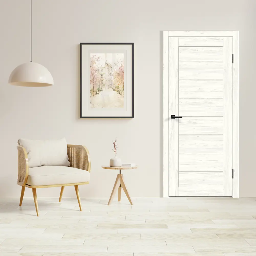 Комплект двери Кельн глухая 60x200 см HardFlex цвет сосна арктическая с добором 100 мм VELLDORIS STLM-2186072 - Вид №1