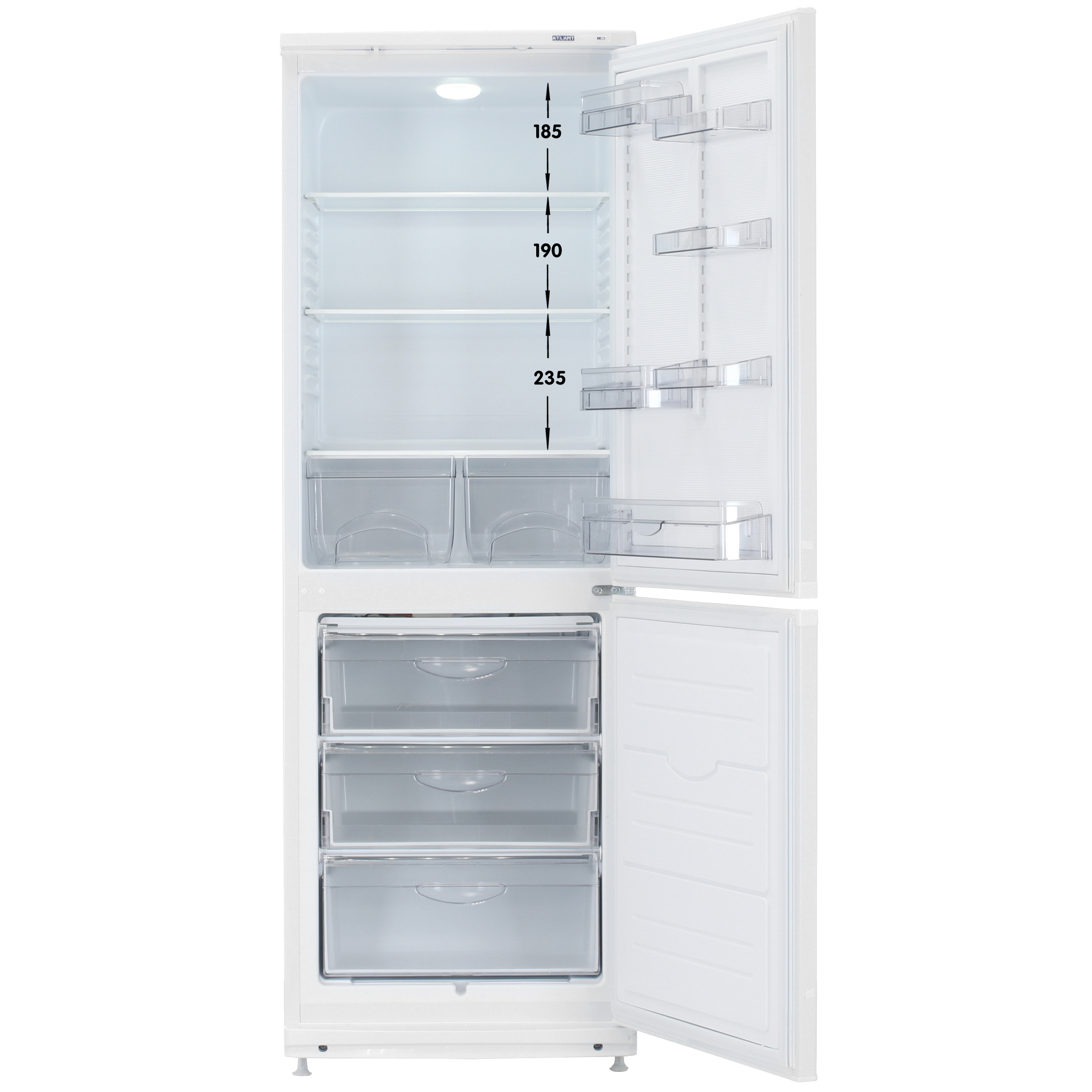 0169289 Холодильник с морозильником   ATLANT ХМ-4012-022 белый STDN-0056210 - Вид №1