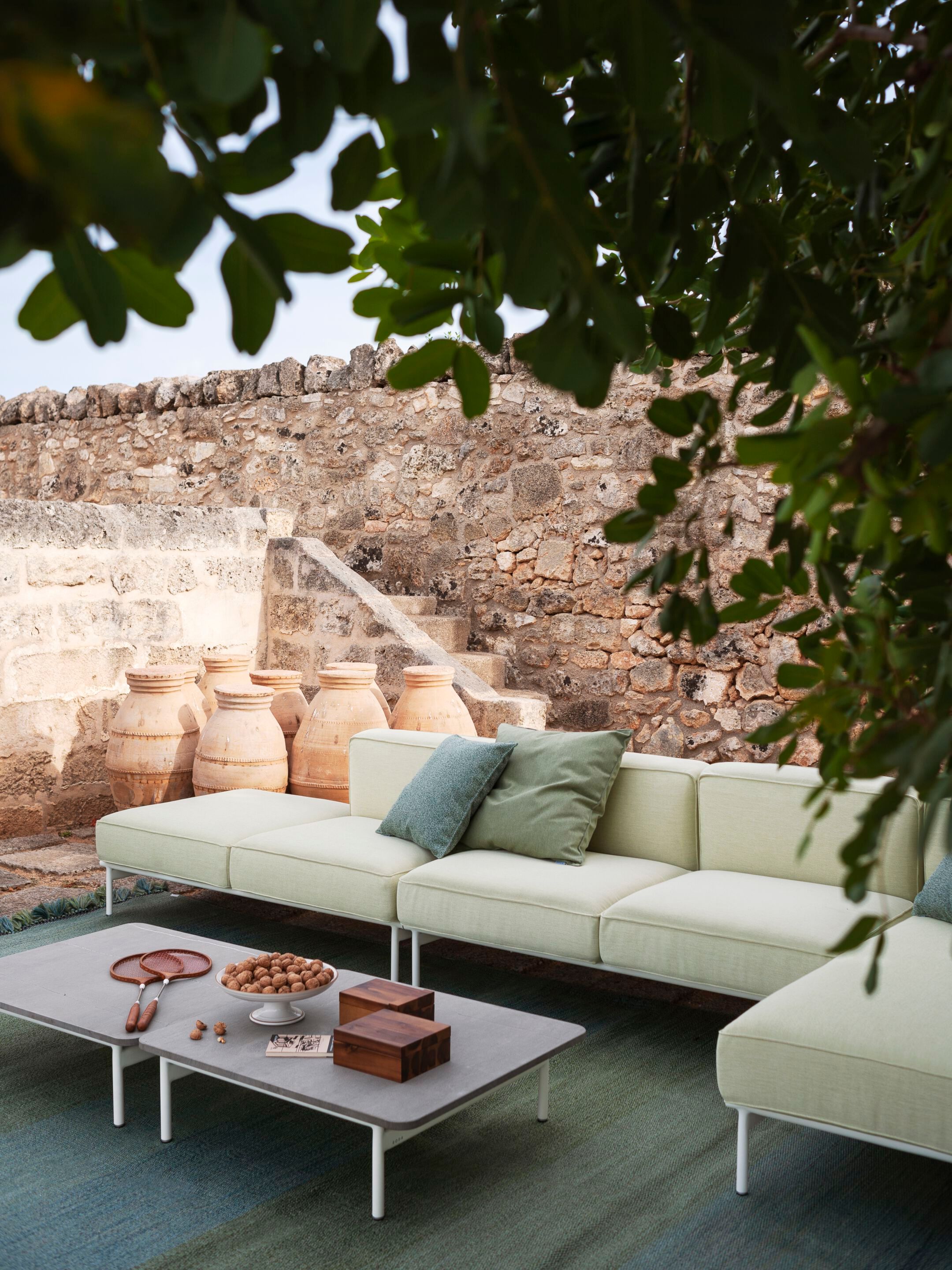 Модульный тканевый садовый диван с полуостровом RODA Extendo ARCH-00127203 - Вид №5