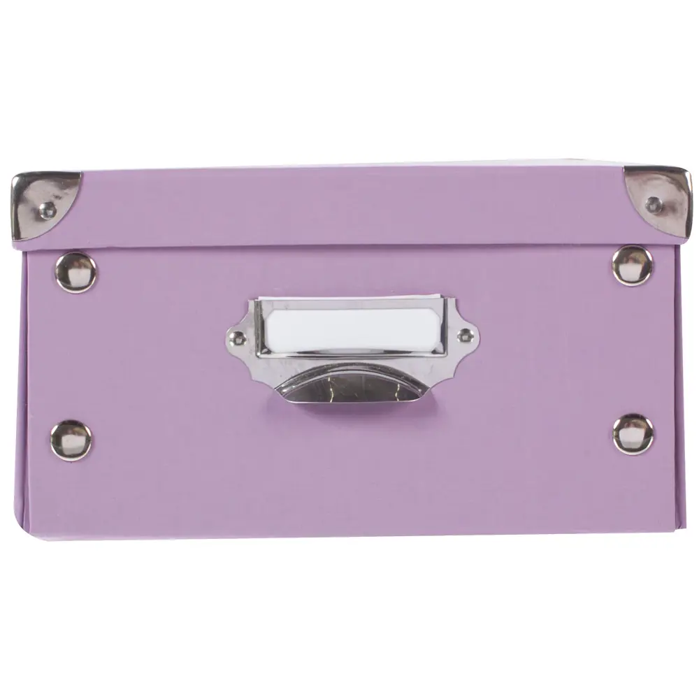 Коробка 34x13.5x24 см, картон цвет сиреневый STORIDEA STLM-2114683 - Вид №2