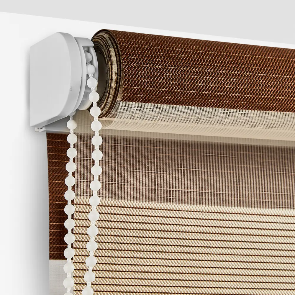 Штора рулонная день-ночь Порто 55x160 см коричневая MIAMOZA STLM-2188987 - Вид №2