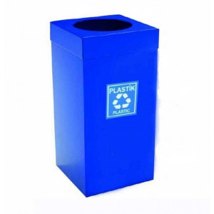1866 ARI METAL Урна для сортировки мусора из нержавеющей стали , синяя порошковая окраска, обьем 54 л. 79 л. Синяя, порошковая окраска