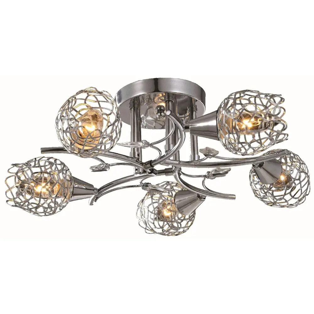 Люстра Dionis 5xE14x60 Вт, металл, цвет хром/прозрачный Maytoni STLM-2159832 - Вид №2