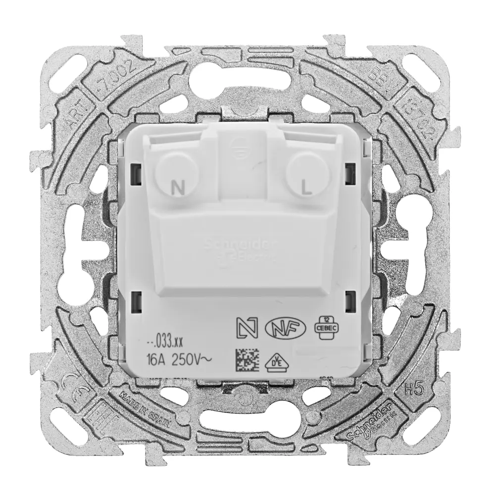Розетка встраиваемая Schneider Electric Unica без заземления со шторками цвет бежевый 10156156 STLM-2185515  - Вид №4