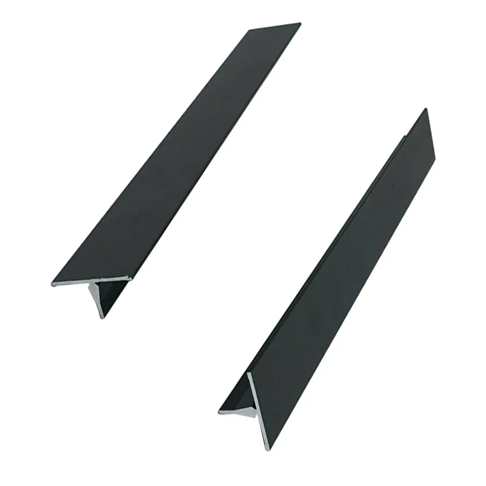 Нащельник узкий алюминиевый 23x19x422 мм черный (2 штуки) 84749830 STLM-2032386 Santreyd 