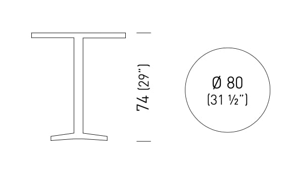 Круглый алюминиевый стол со спицами GABER HUG ROUND ARCH-00076788 - Вид №2