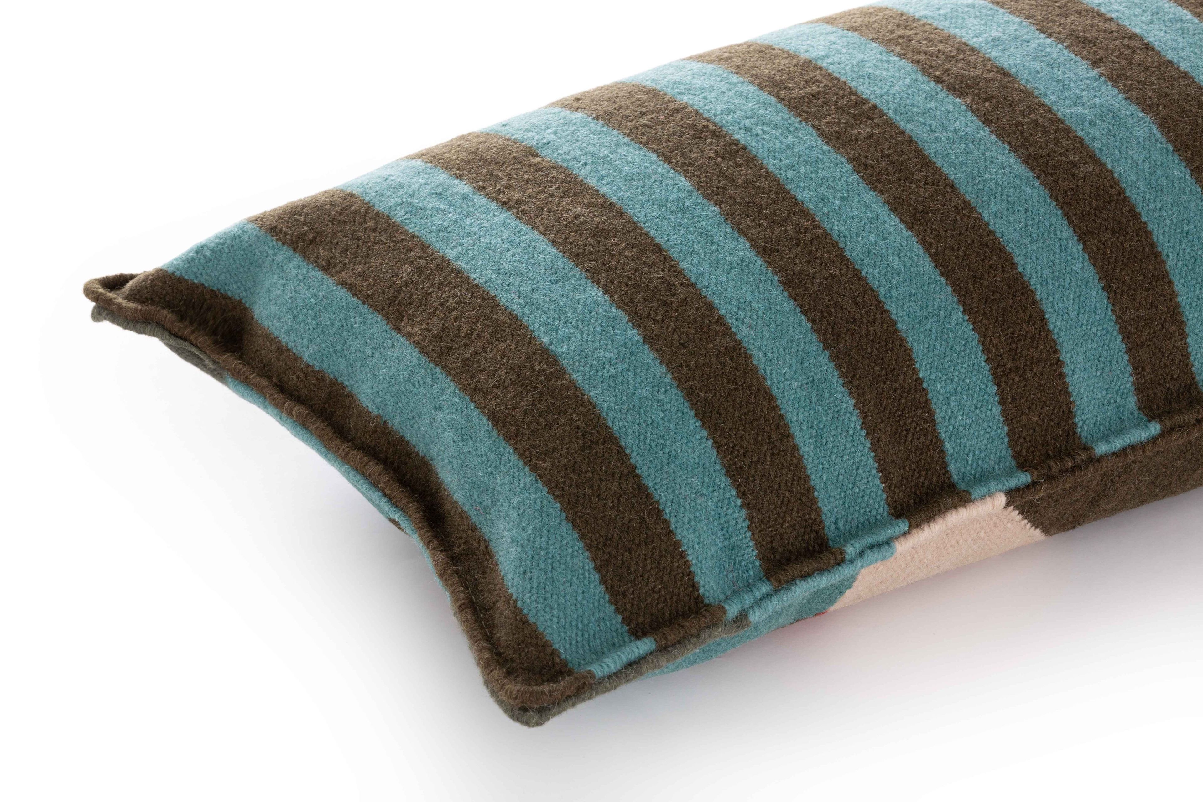 Съемная шерстяная подушка с геометрическим рисунком GAN Vanguardias ARCH-00072484 - Вид №7