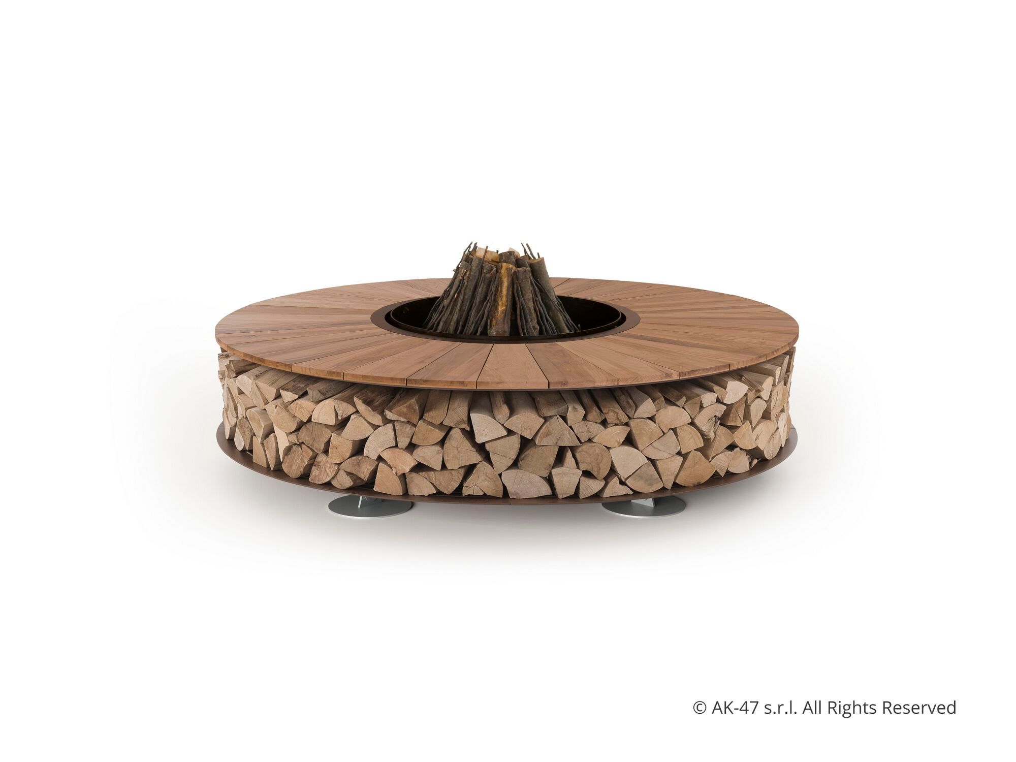 Жаровня из стали и дерева Ak47 Design ZERO WOOD ARCH-00082569 - Вид №4