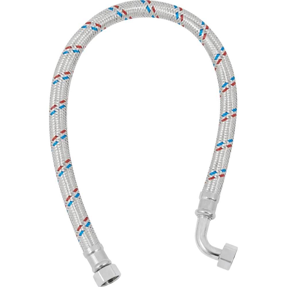 Гибкая подводка для воды ДТРД 1/2" гайка угловая - гайка угловая 60 см STLM-2210182 - Вид №2