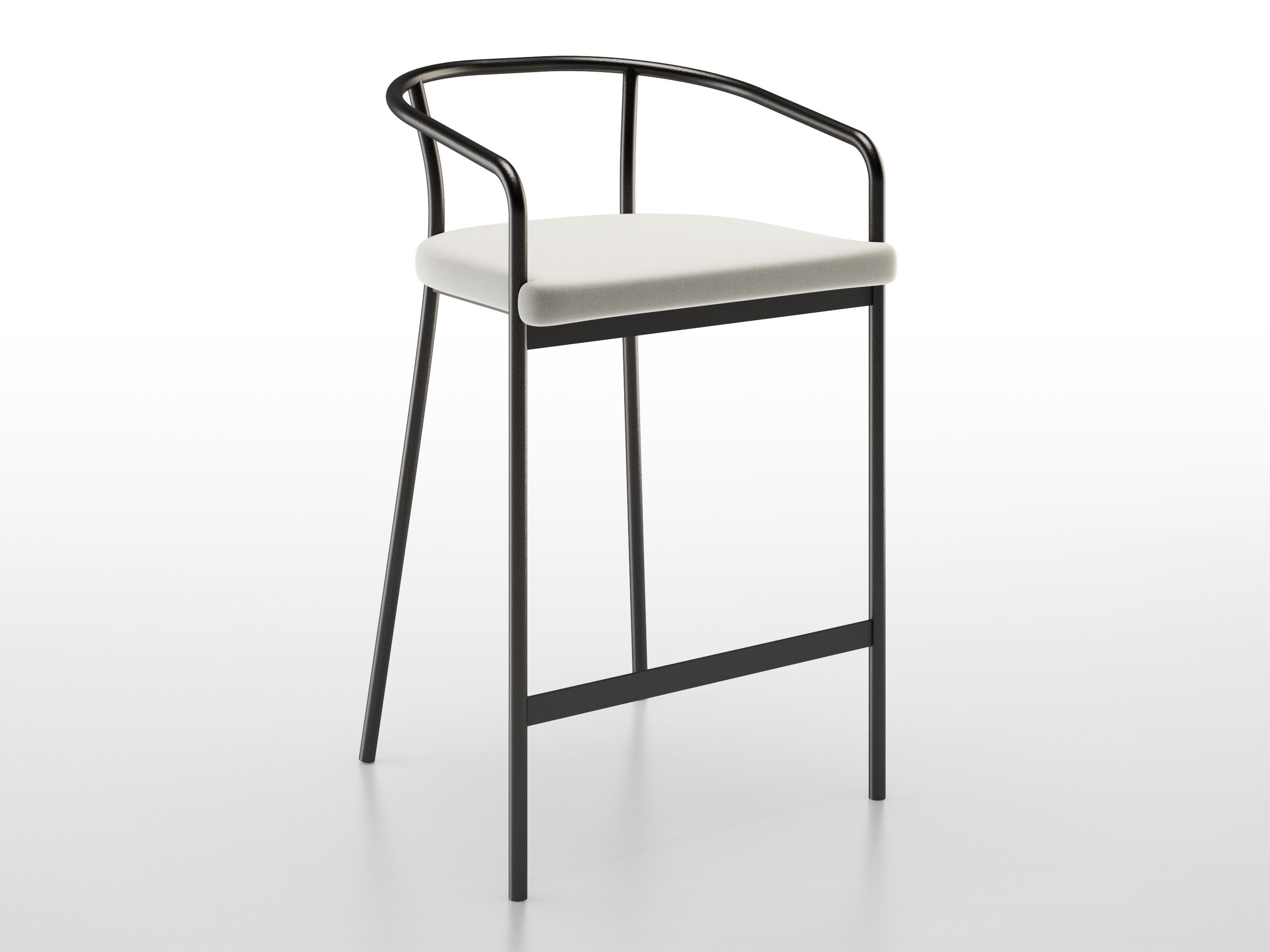 Окрашенный металлический высокий стул с подлокотниками BBB Giotto ARCH-00018599