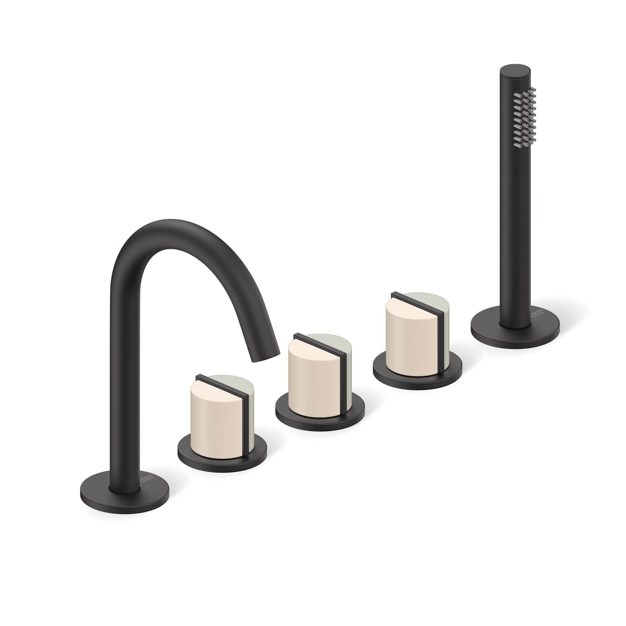 Утопленный набор для ванны с 5 отверстиями и ручным душем Varied Forms Macaron ARCH-00054511 - Вид №5