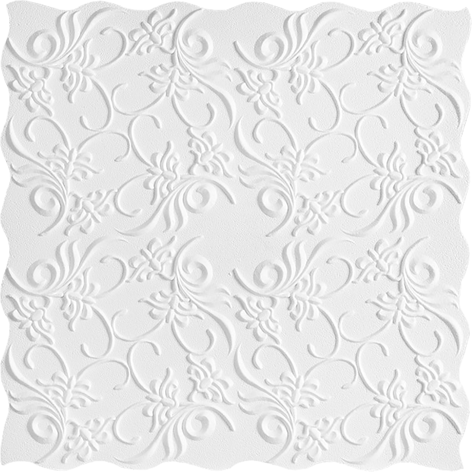 17095510 Плитка потолочная бесшовная полистирол белая Формат Нарцисс 50 x 50 см 2 м² STLM-0007481 FORMAT
