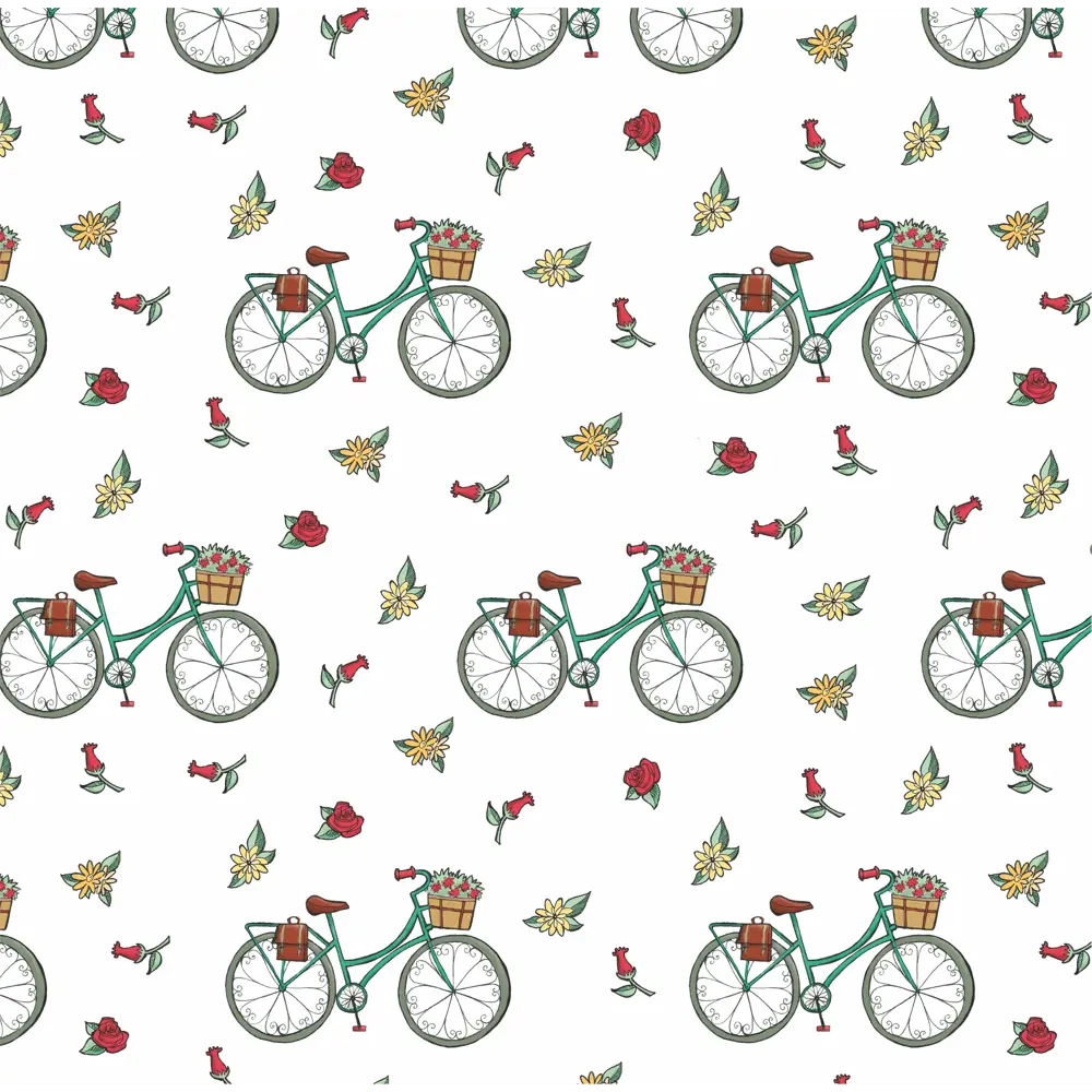 Бумага упаковочная «Велосипед» 50х70/2 листа Симфония STLM-2016965