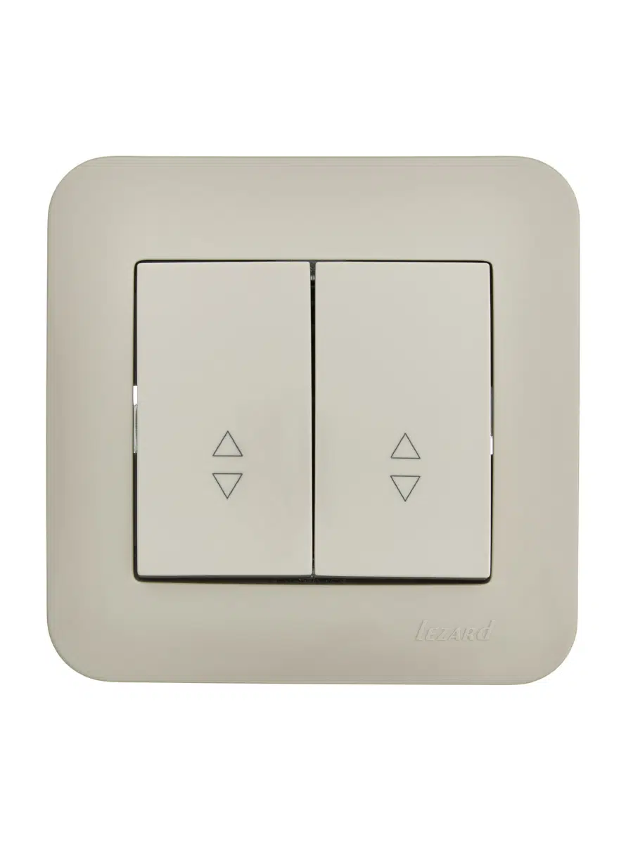 ASTI Выключатель проходной двойной крем LEZARD 7081-0303-106 - Вид №1