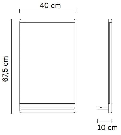Прямоугольное зеркало из дуба с полкой Form & Refine Rim ARCH-00105876 - Вид №12