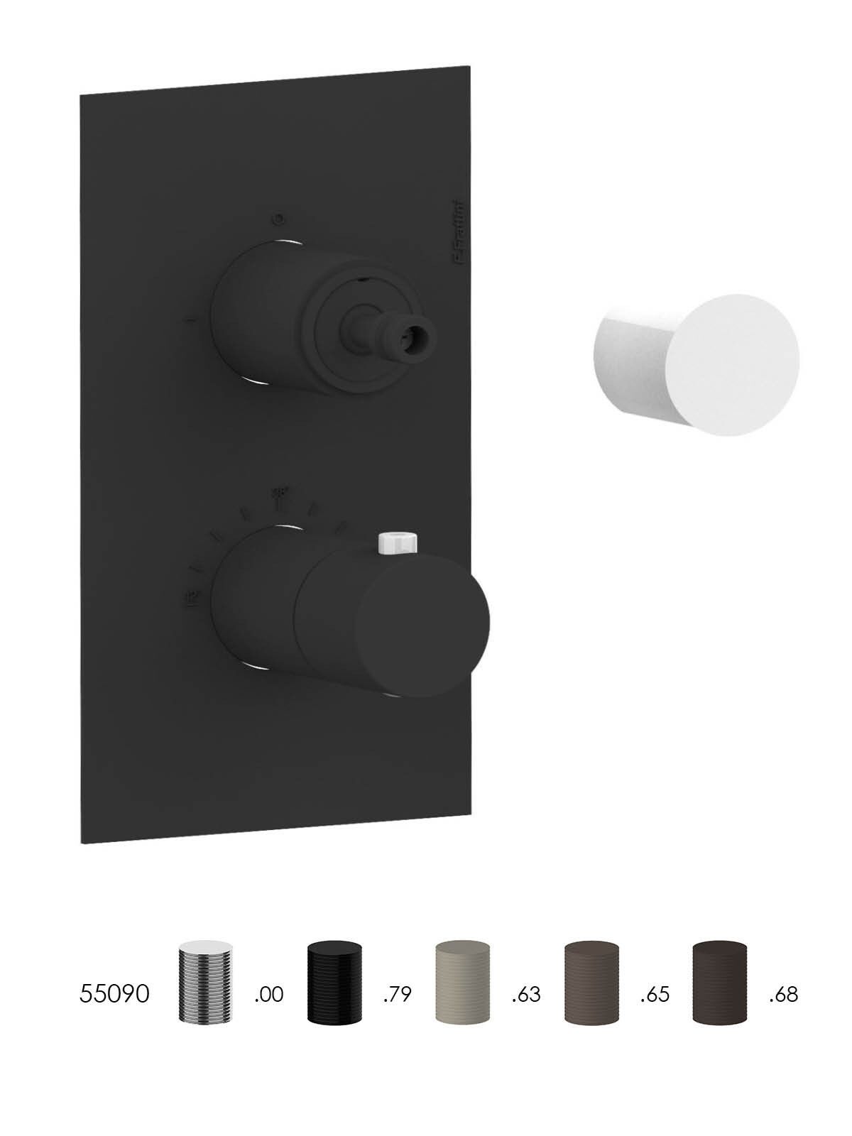 Встраиваемый термостатический смеситель для душа с 2 отверстиями Rubinetterie Frattini ARCH-00045320 - Вид №5