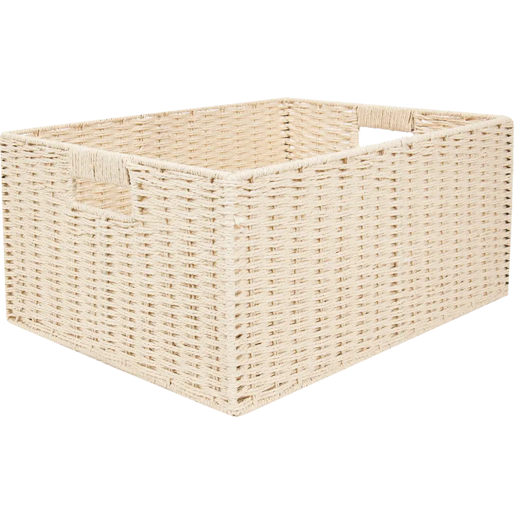Корзина для хранения 45x21x33 см бумага цвет бежевый STORIDEA STLM-2122706 - Вид №1