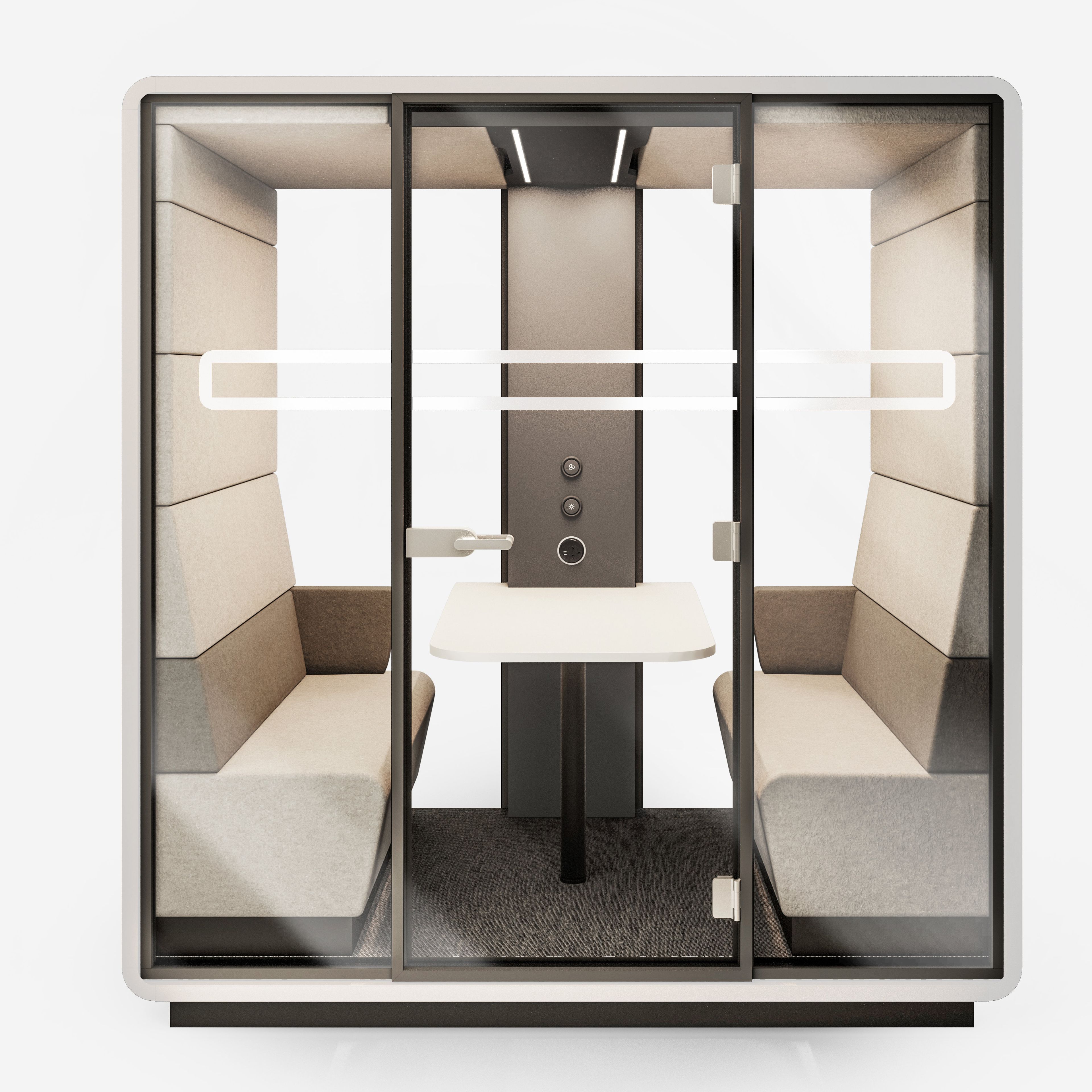 Многосторонняя акустическая офисная кабина со встроенным освещением Mikomax Smart Office Hushoffice ARCH-00086277 - Вид №23