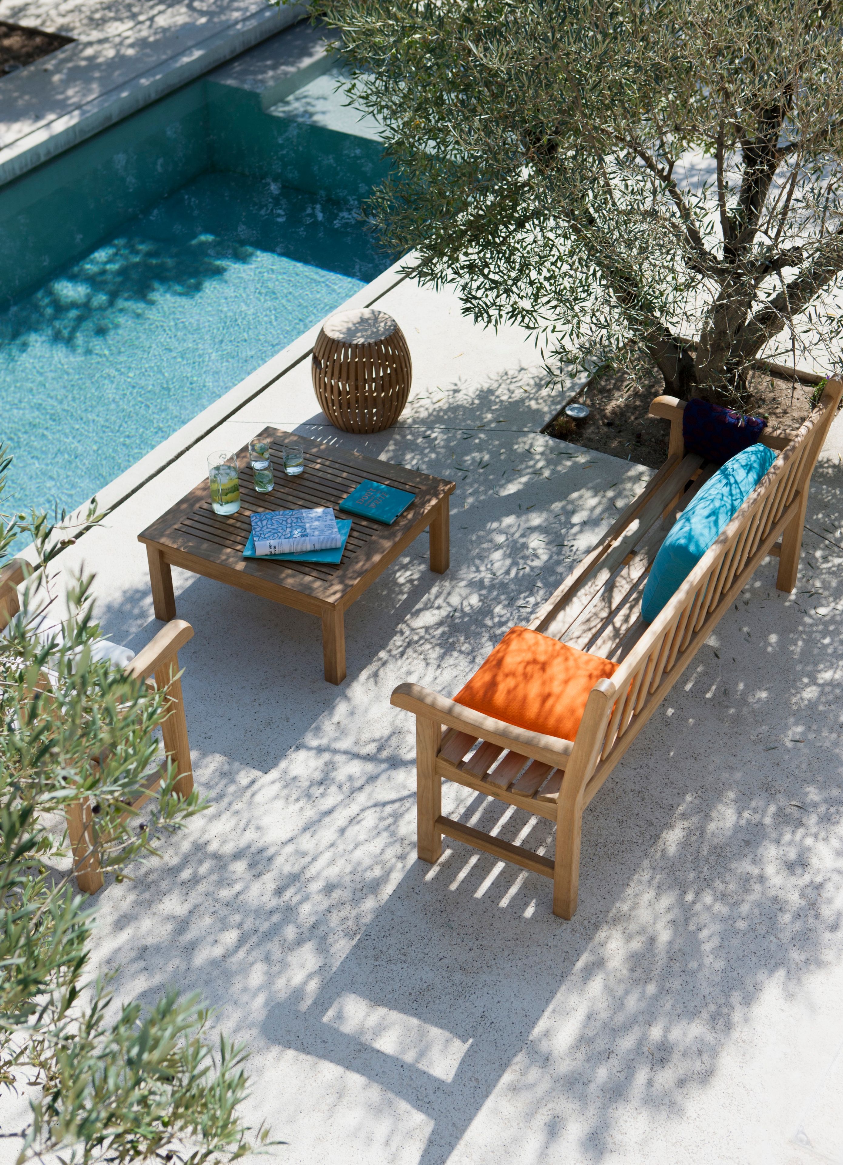 Садовая скамейка из тикового дерева с подлокотниками Unopiù Chelsea ARCH-00071320 - Вид №5