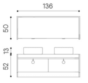 Двойной подвесной туалетный столик с держателем для полотенец Ex.T Swing ARCH-00117183 - Вид №2