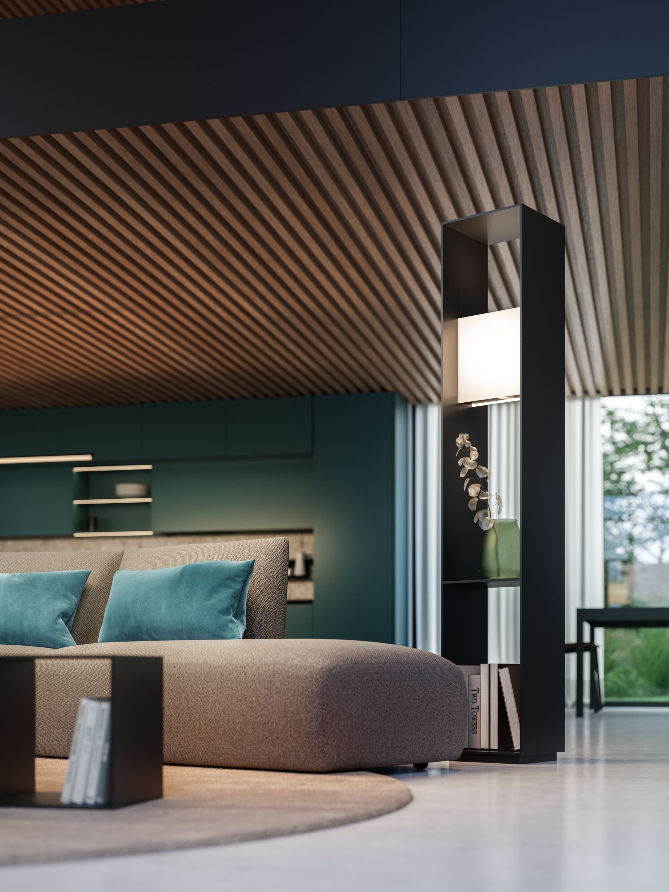 Отдельно стоящий книжный шкаф из окрашенного металла Busnelli KÔZO ARCH-00006501 - Вид №2