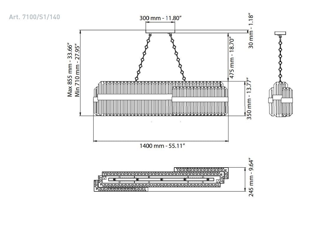 Светодиодный подвесной светильник из свинцового хрусталя Patrizia Volpato Diamante ARCH-00106659 - Вид №7