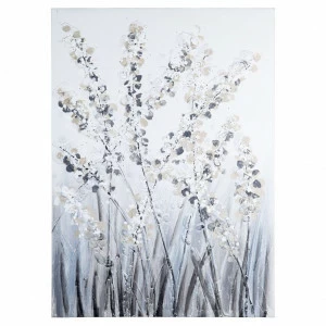 Картина в пастельных тонах с цветочными мотивами 50х70 см бело-серая Tomas Stern TOMAS STERN  00-3872593 Белый;серый;разноцветный